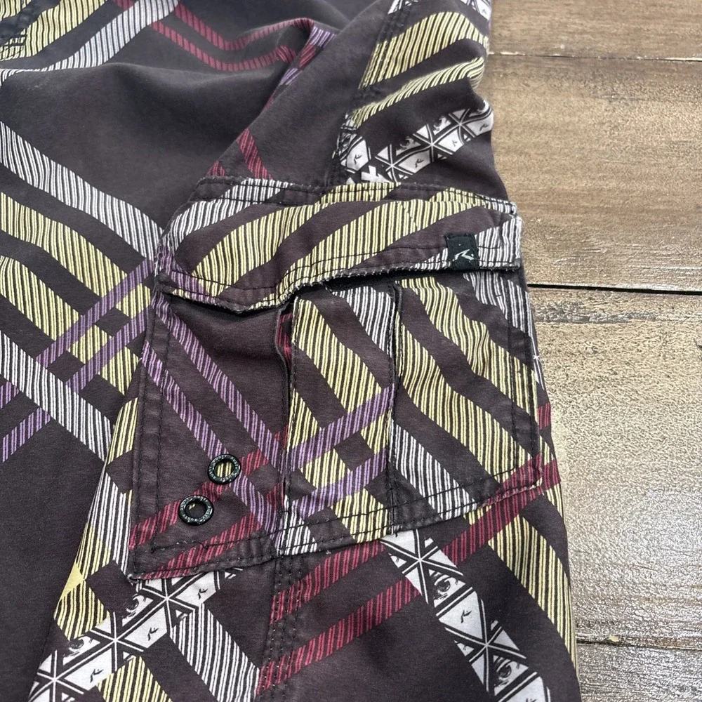 Rusty R Evolution Men's Board Shorts‎  Size 40 Multi Color Y2K